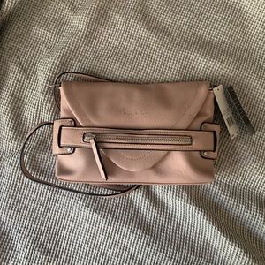 Pink leather purse